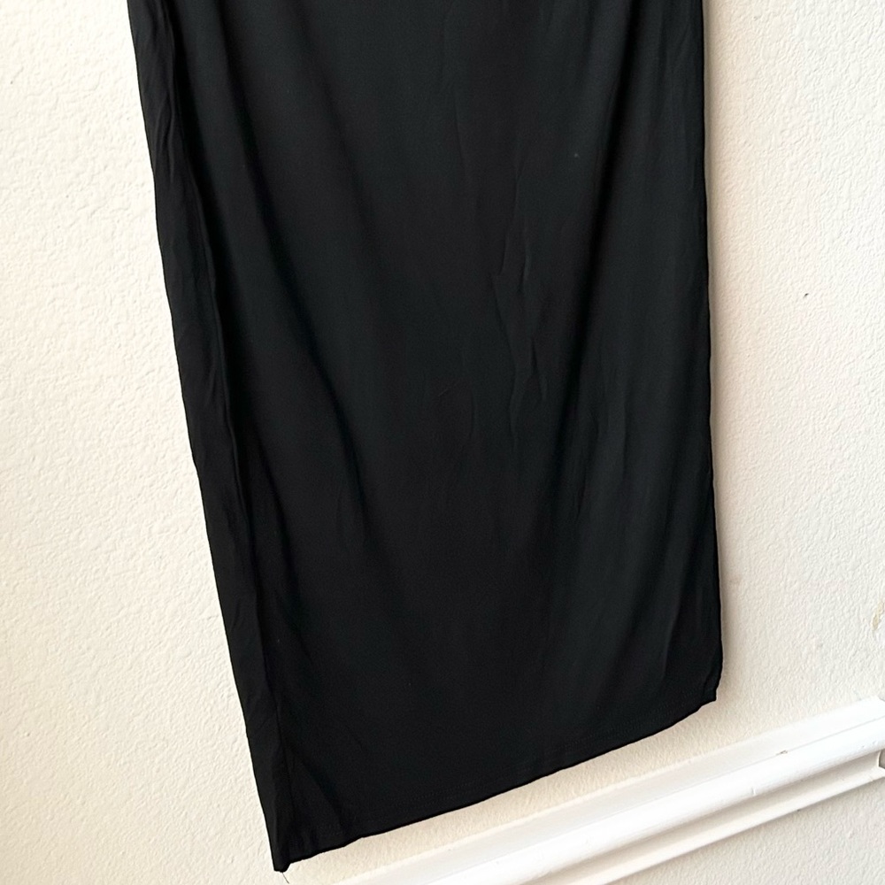 NWT Alieva DASHA One Shoulder MODERN MIDI Fitted DRESS in BLACK Sz M - Picture 12 of 15